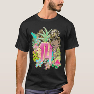 14. Geburtstag Sommer Poolparty Strandurlaub Bla T-Shirt