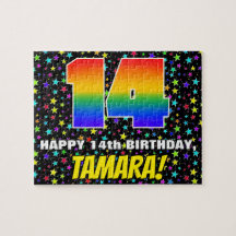 14. Geburtstag — Spaß, farbenfrohe Sternenweltenmu