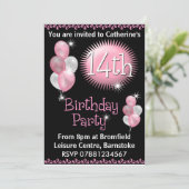 14. Geburtstags-Party Einladung (Stehend Vorderseite)