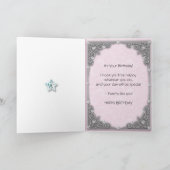 14. Geburtstagskarte mit Diamantenstars Karte (Innenseite)