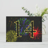 14. Geburtstagsparty Einladung (Stehend Vorderseite)