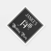 14. Geburtstagsparty — Extravagantes Script + Indi Serviette (Ecke)