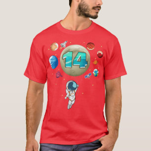 14. Geburtstagsraum Lover Astronaut 14 Jahre alt B T-Shirt