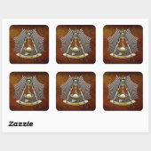 14. Grad: Grand Elect Mason Quadratischer Aufkleber (Blatt)