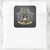 14. Grad: Grand Elect Mason Quadratischer Aufkleber (Tasche)