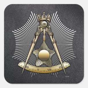 14. Grad: Grand Elect Mason Quadratischer Aufkleber