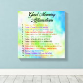 14 Gute Morgennachweise - positives Denken Leinwanddruck (Insitu (Holzboden))