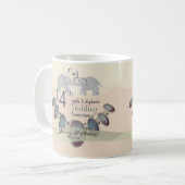 14. Hochzeit-Anniversary-Opal & Elefanten Kaffeetasse (Vorderseite Links)