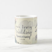14. Hochzeit-Anniversary-Opal & Elefanten Kaffeetasse (Mittel)