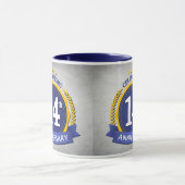 14. Hochzeitsjubiläum Kaffeepause Tasse (Zentrum)