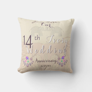 14. Hochzeitsjubiläum  Kissen