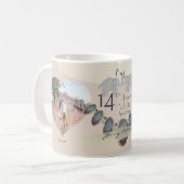 14. Hochzeitstag Elfenbein  Kaffeetasse (Vorderseite Links)