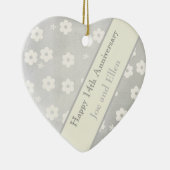 14. Hochzeitstag, Elfenbeinjubiläum Keramik Ornament (Rechts)