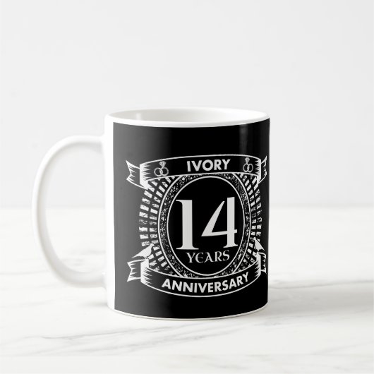 14. Hochzeitstag Kaffeetasse (Links)