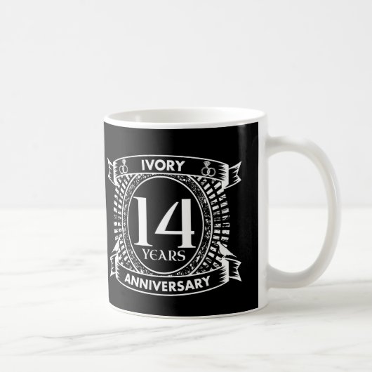 14. Hochzeitstag Kaffeetasse (Rechts)