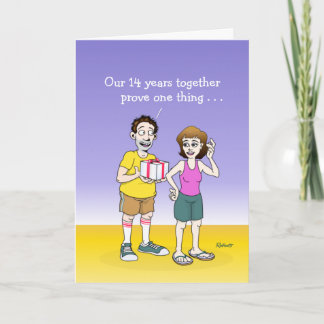 14. Hochzeitstag-Karte für Ehefrau Karte