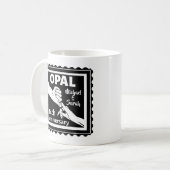 14. Hochzeitstag Opal traditionelle Kaffeetasse (Vorderseite Links)