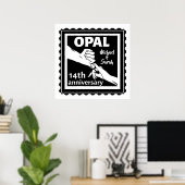 14. Hochzeitstag Opal traditionelle Poster (Heimbüro)