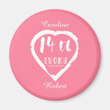 14. Hochzeitstag Traditionelles Elfenbein