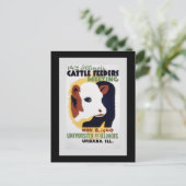 "14. Illinois Cattle Feeders Meeting" WPA Poster Postkarte (Stehend Vorderseite)