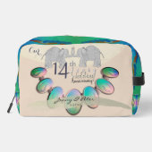 14. Ivory-Jubiläumsopale Waschbeutel (Rückseite)