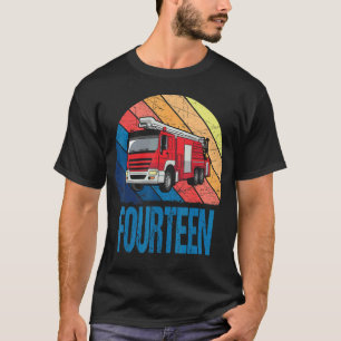 14 Jahre alt 14. Geburtstag Junge Feuerwehrfeuer T T-Shirt