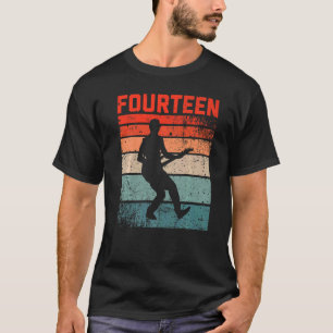 14 Jahre alt 14. Geburtstag Junge Gitarre Spieler T-Shirt