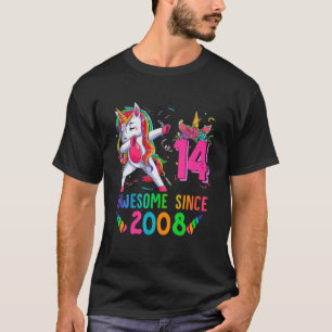 14 Jahre alt 14. Geburtstag Unicorn Dabbing Mädche T-Shirt