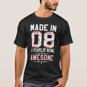 14 Jahre alt Gebildet im Jahr 2008 14. Geburtstag  T-Shirt