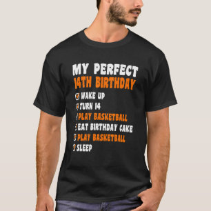 14 Jahre alt Perfect 14. Geburtstag Basketball 14. T-Shirt