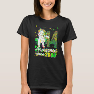 14 Jahre alte Einhorn-Flossing 14. Geburtstag Unic T-Shirt