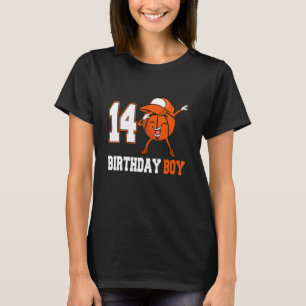 14 Jahre alter Dabbing Basketball 14. Geburtstag J T-Shirt