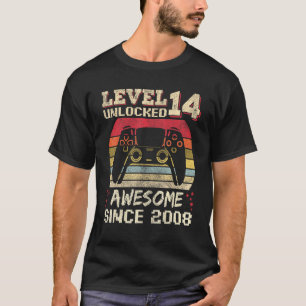 14 Jahre alter Gamer Boy Geburtstag 14 Level entsp T-Shirt