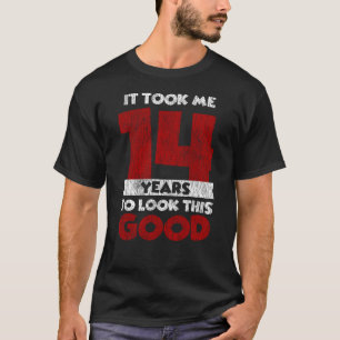 14 Jahre alter Tag sah ich gut aus 14. Geburtstag T-Shirt