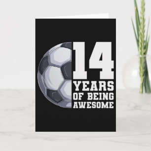 14 Jahre Awesome Boys Fußball 14. Geburtstag Karte