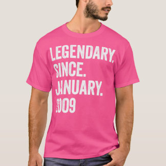 14 Jahre Legendär Seit Januar 2009 14. Geburtstag T-Shirt