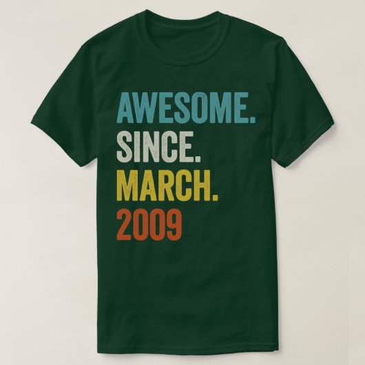 14 Jahre Phantastisch Seit März 2009 14. Geburtsta T-Shirt (Design vorne)
