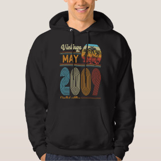 14 Jahre Vintager Geburtstag Mai 2009 Girls Boys Hoodie