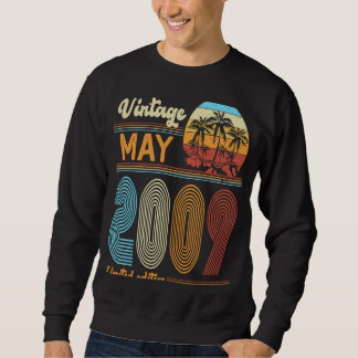 14 Jahre Vintager Geburtstag Mai 2009 Girls Boys Sweatshirt