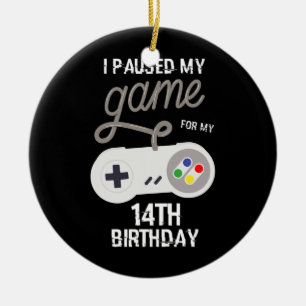 14. Jahrestag Pausierte Mein Spiel 14-jähriger Gam Keramik Ornament