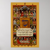 14. Jahrhundert Pessach Haggadah Poster (Vorne)