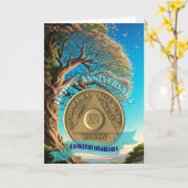 14-jähriger OM-Münzbaum Karte (Gelbe Blume)