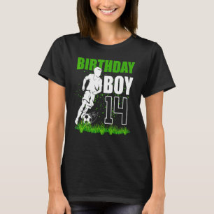 14-jähriges Fußball-Geburtstagsfeier-Thema 14. Für T-Shirt