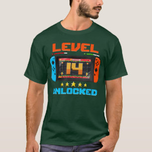 14-jähriges Level 14 freigeschaltet 14. Geburtstag T-Shirt