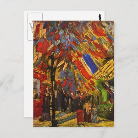 14. Juli Feier in Paris Van Gogh Fine Art Postkarte (Vorne/Hinten)