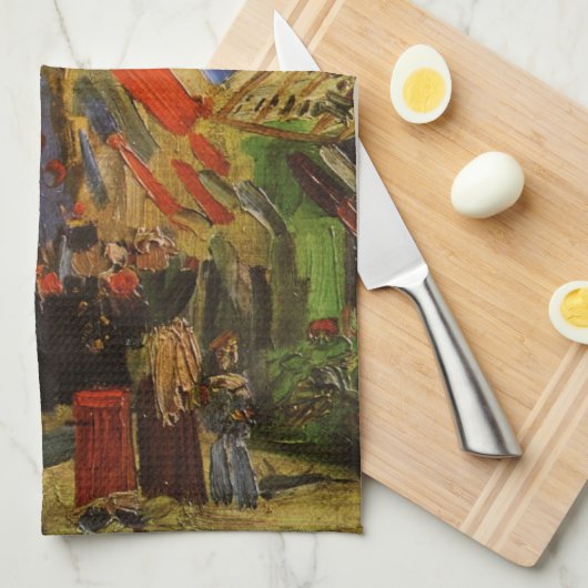 14. Juli Feier in Paris von Vincent van Gogh Küchentuch (Viertel Falte)