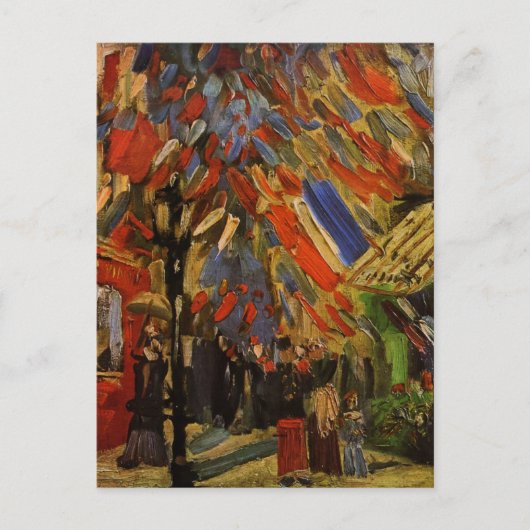 14. Juli Feier in Paris von Vincent van Gogh Postkarte (Vorderseite)