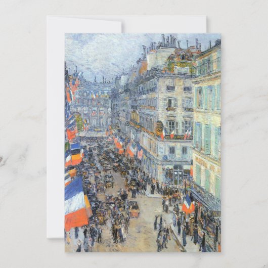 14. Juli, Rue Daunou von Childe Hassam Karte (Vorderseite)