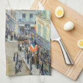 14. Juli, Rue Daunou von Childe Hassam Küchentuch (Viertel Falte)