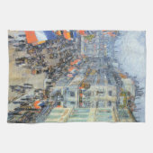 14. Juli, Rue Daunou von Childe Hassam Küchentuch (Horizontal)